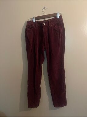 LOFT Straight Leg Corduroy Jeans in Deep Burgundy, Women’s 2/26